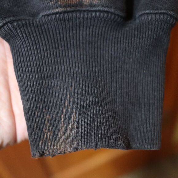 Champion Reverse Weave Vintage Y2K 90s Black & Camo Logo Hoodie LG - Picture 8 of 12